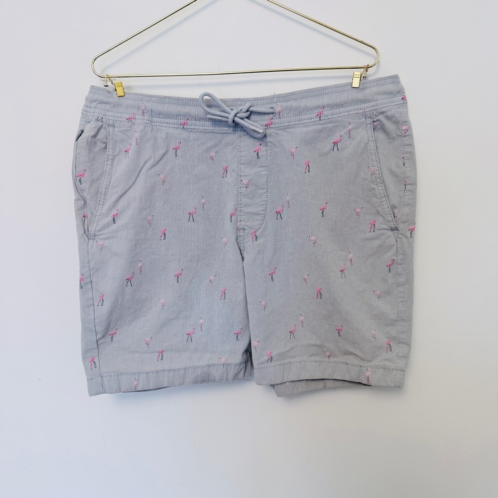 Hollister Men’s Fun Y2K Pink Flamingo Dress Golf Summer Wedding Shorts 🦩